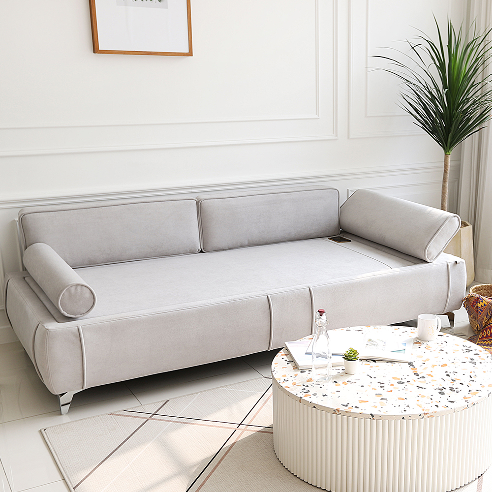 국내제작 라떼 3인용 패브릭 흙쇼파 황토 소파 온열 온돌 카우치 흙침대쇼파 CL426