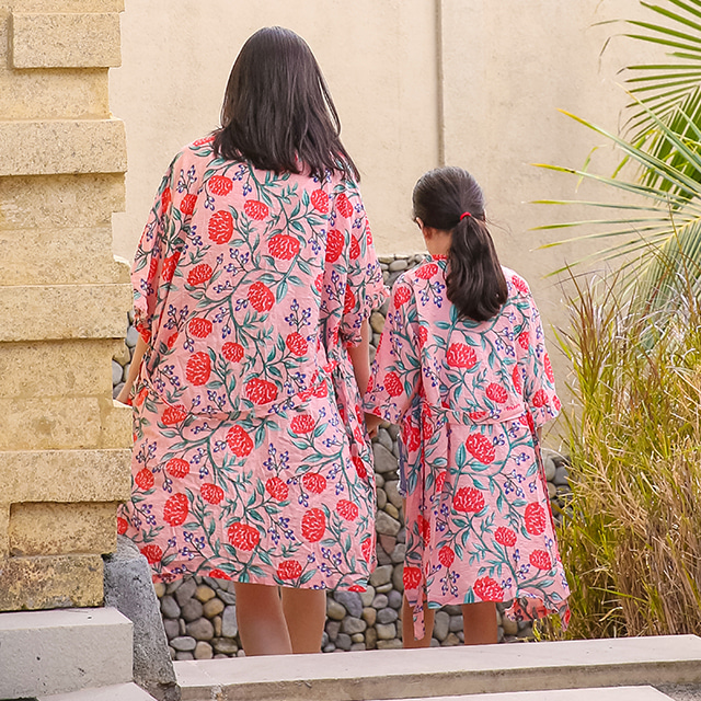 마켓블링 CAILA 비치로브 수국패턴 성인/아동