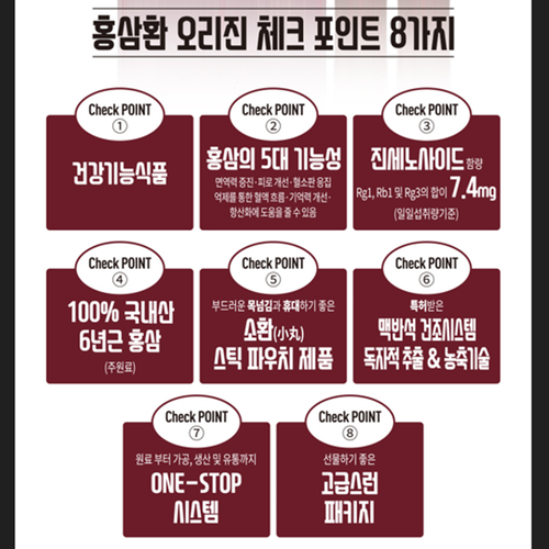 대동고려삼 프리미엄 홍삼 환 스틱 3.75g 30포 1박스 6년근 면역 피로 혈행 기억력 - 상세 이미지 5