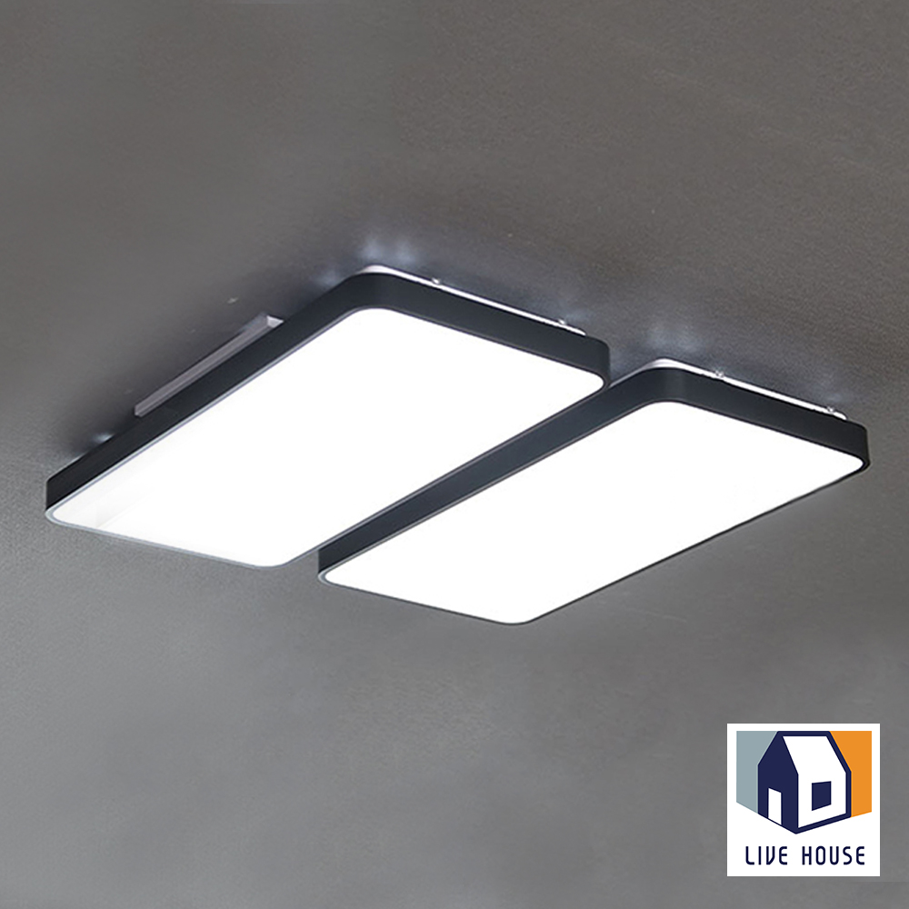 국산 LED 거실등 인테리어 조명 거실전등 4등 100w 블랙 - 상품 이미지