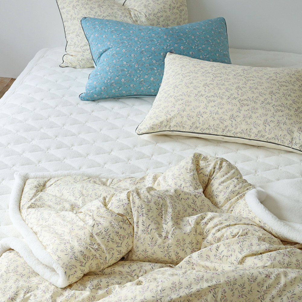 뽀글뽀글 에밀 양털 양모 극세사 겨울이불 먼지없는 워싱 모달 양면 차렵이불 세트 SS