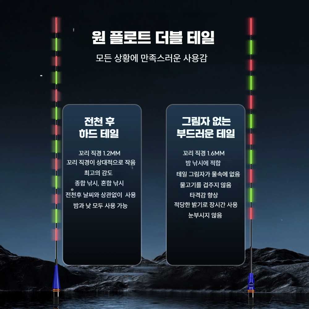 밤낚시 고감도 채비 낚시 전자찌 바다 주야겸용 D01 (20.5CM 50CM) 1호 - 상세 이미지 3