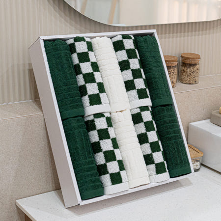 빈스빈스oem 키리아 USA코튼 코마사 타올 디자인 수건 선물 세트 10p (박스포장)