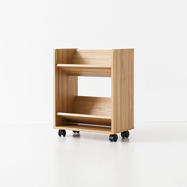 숄리드 낮은책꽂이 트롤리 2단 BSM6552 524x302x657mm, 2단, 캄포어베니어 0675.2255