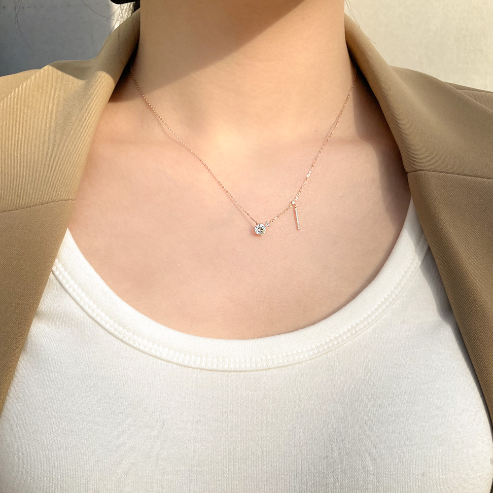 7부 다이아 목걸이 랩 IGI GIA 매력 넘치는 프로포즈 결혼 기념일 선물 여자 친구 - 상세 이미지 2