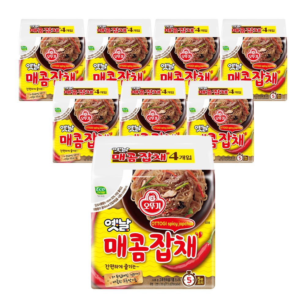 오뚜기 옛날매콤잡채 77.5g, 32개 - 상품 이미지