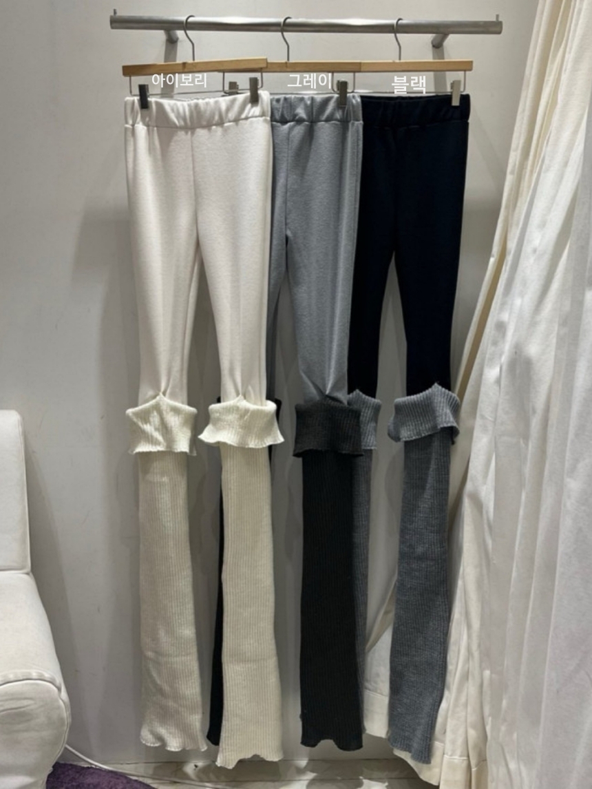 워머 기모 스판 레깅스 팬츠 3color 상세 이미지 2