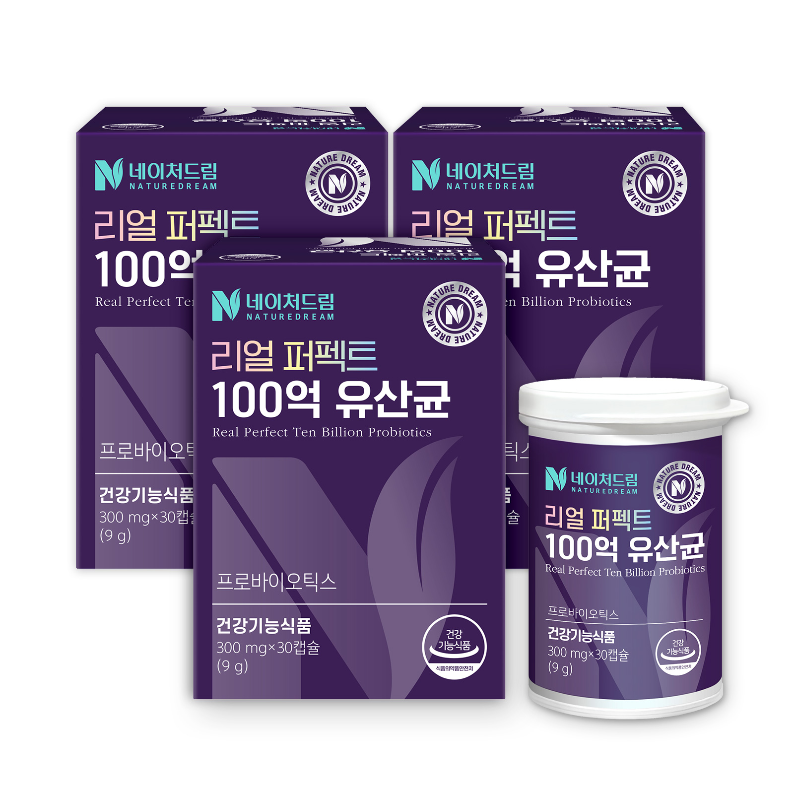 네이처드림 리얼 퍼펙트 100억 유산균 300mgx30캡슐 3박스/식물성캡슐 프로바이오틱스 100억 보장 - 상세 이미지 3