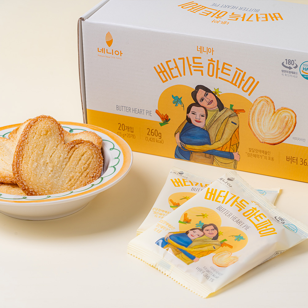 네니아 버터가득 하트파이 260g(13g x 20입) - 상품 이미지