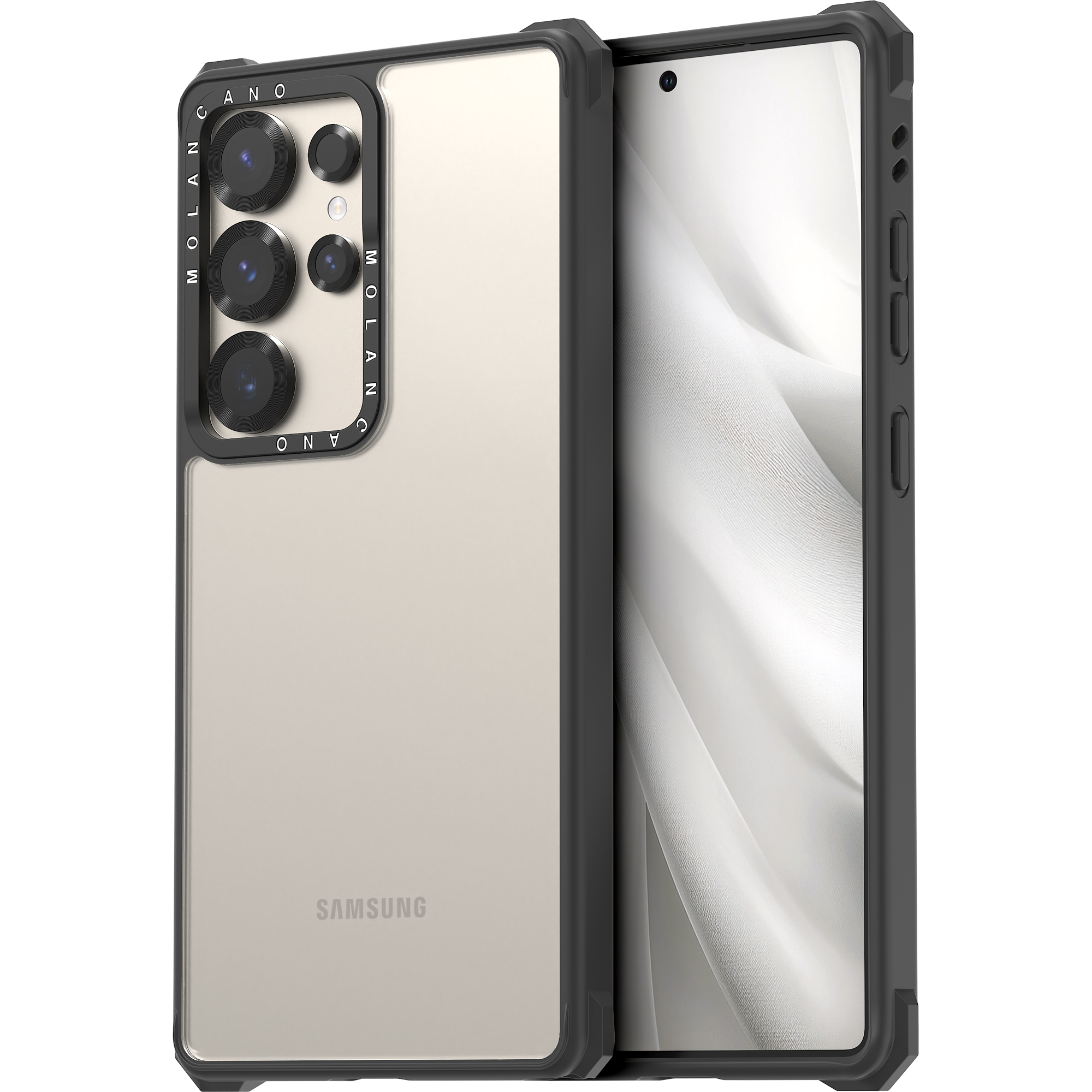 모란카노 임팩트 제로 에어쿠션 범퍼 케이스 투명, 갤럭시S25울트라