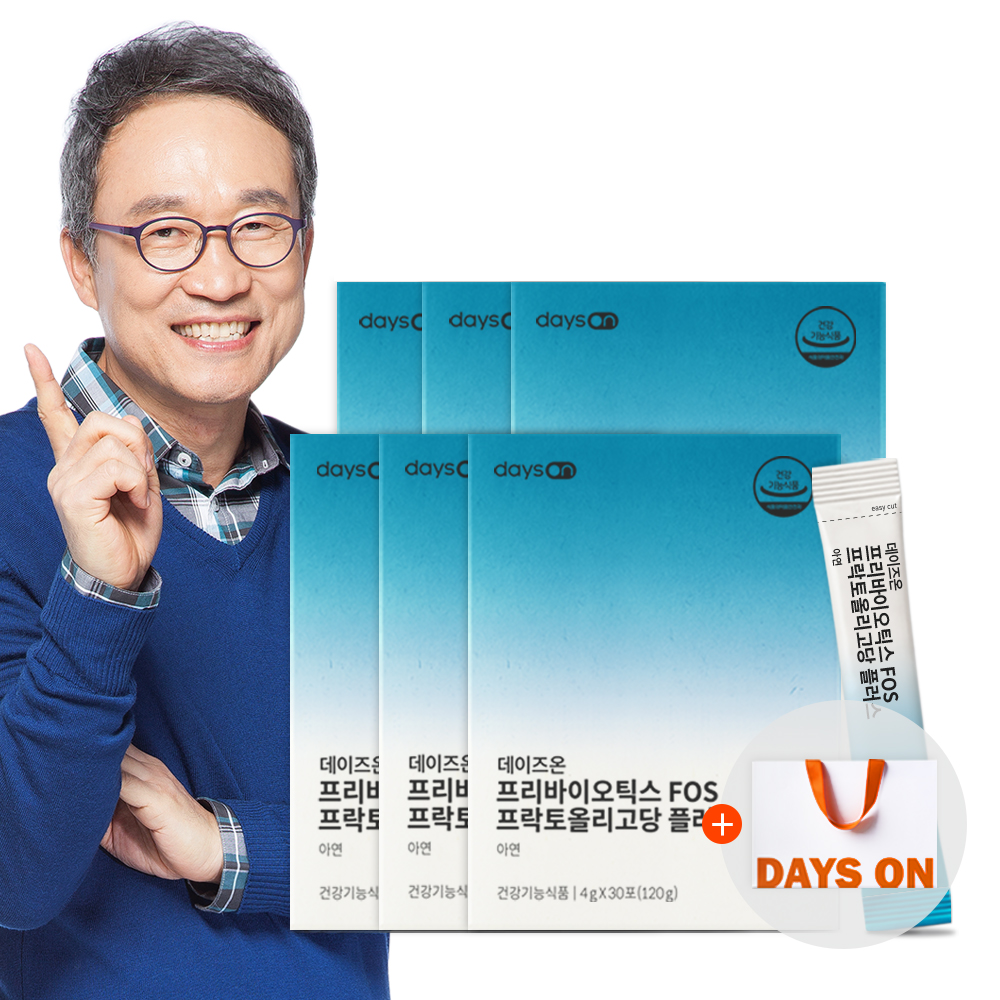 [쇼핑백 제공]데이즈온 오한진 프리바이오틱스 FOS플러스 6개월 유산균먹이 아연L