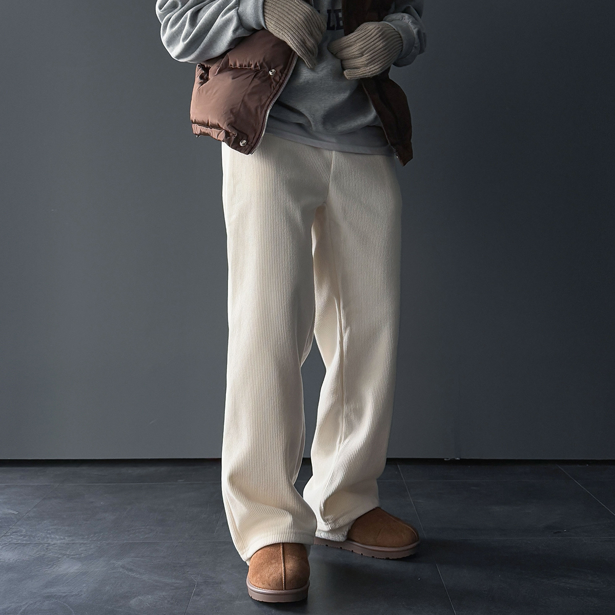 남성골덴바지 남성코듀로이팬츠 남자와이드팬츠 - 상품 이미지