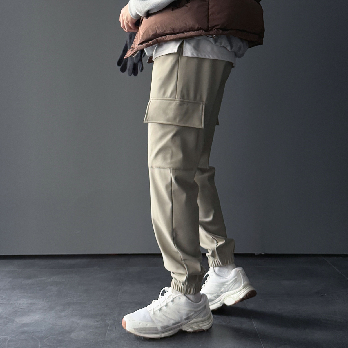 기모카고바지 남자융기모바지 남성기모조거팬츠 - 상품 이미지