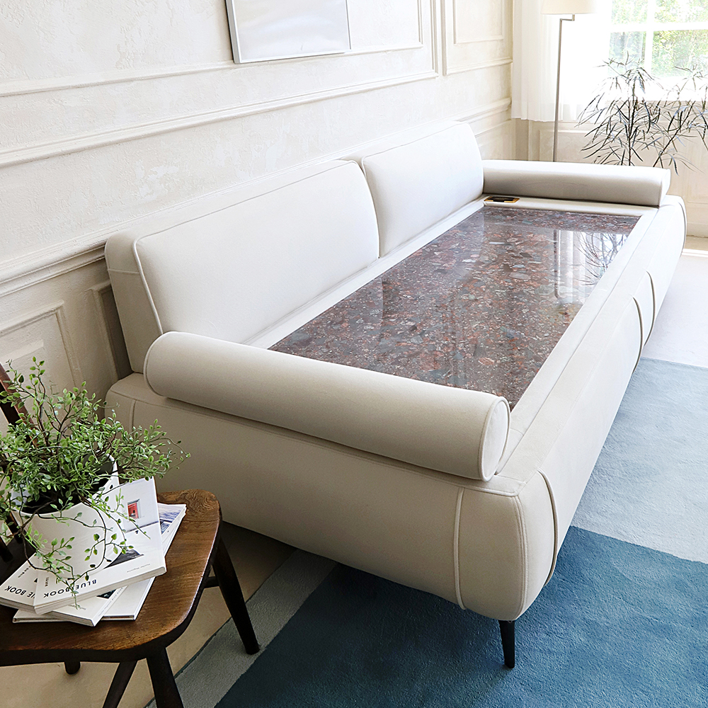 미카 3인용 패브릭 인테리어 돌쇼파 온열 온돌 소파베드 돌침대 CL513