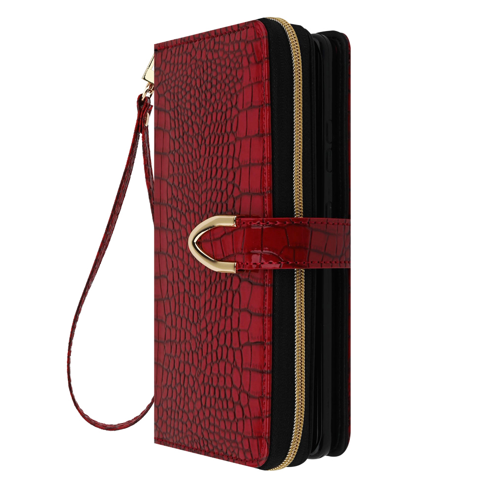 갤럭시 A35 오트 지갑형 스트랩 다이어리 핸드폰 케이스 레드 - 상품 이미지