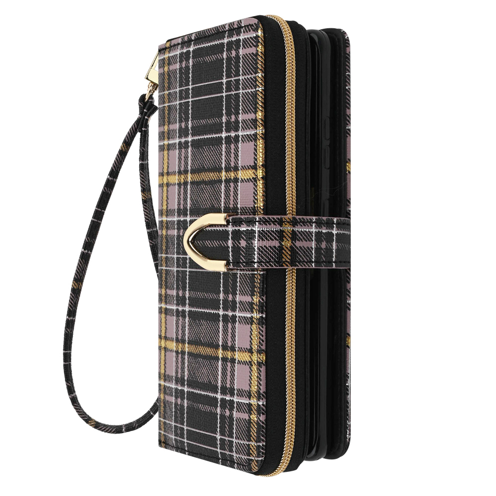 갤럭시 A35 타르탄 스트랩 지갑형 다이어리 케이스 레드 - 상세 이미지 5