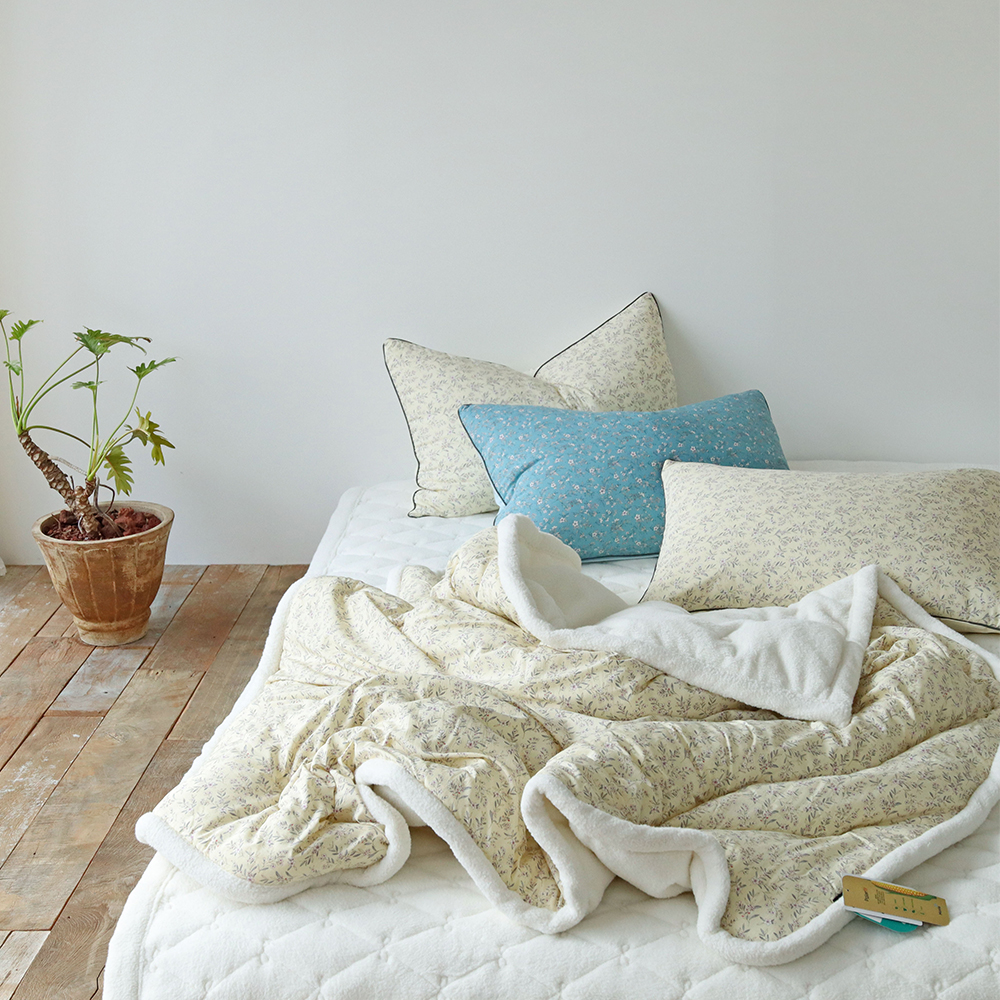 뽀글뽀글 에밀 양털 양모 극세사 겨울이불 먼지없는 워싱 모달 양면 차렵이불 세트 SS