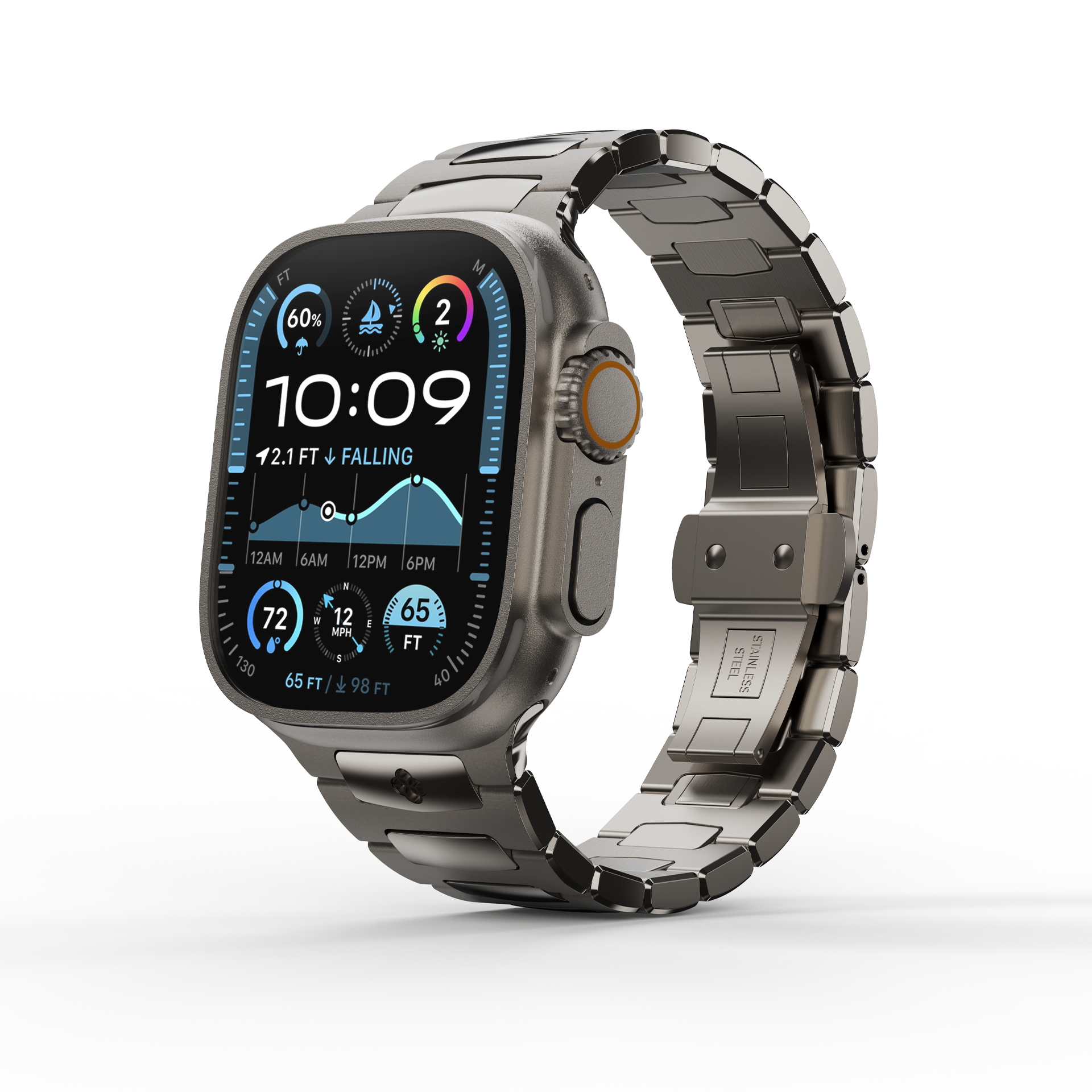 골든컨셉 애플워치 스트랩 - ROYAL II TITANIUM GREY (45, 46, 49mm 호환) - 상세 이미지 4