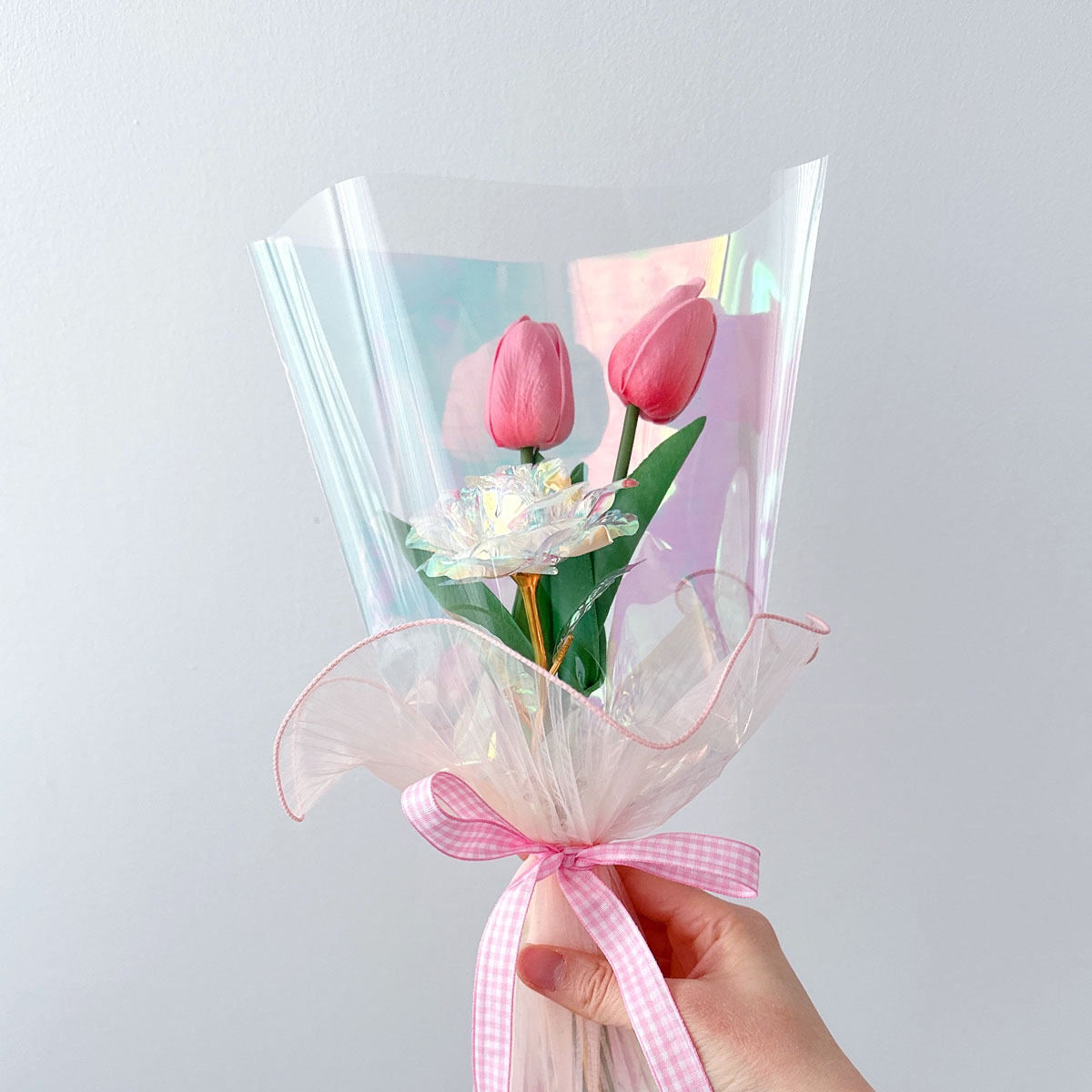 홀로그램 장미 튤립 꽃다발 학예회 졸업 단체 선생님 선물 - 상세 이미지 4