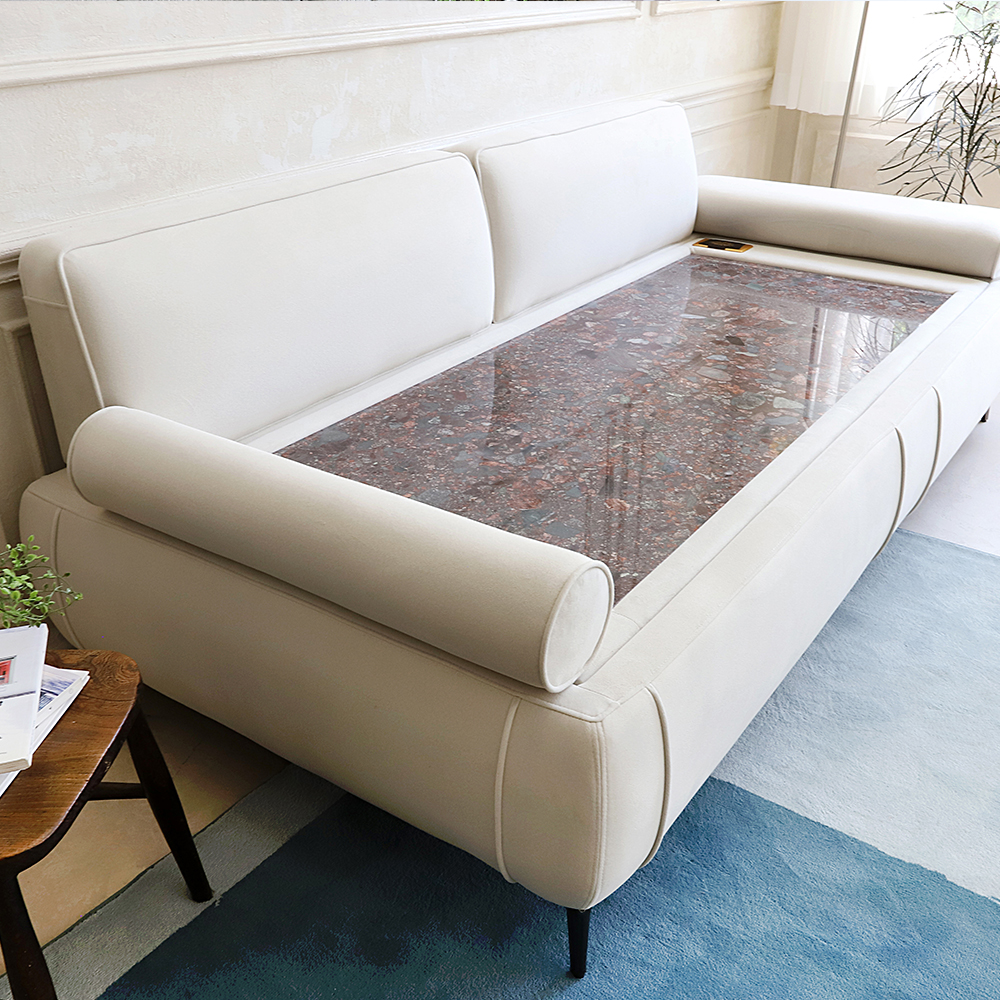 미카 3인용 패브릭 인테리어 돌쇼파 온열 온돌 소파베드 돌침대 CL513