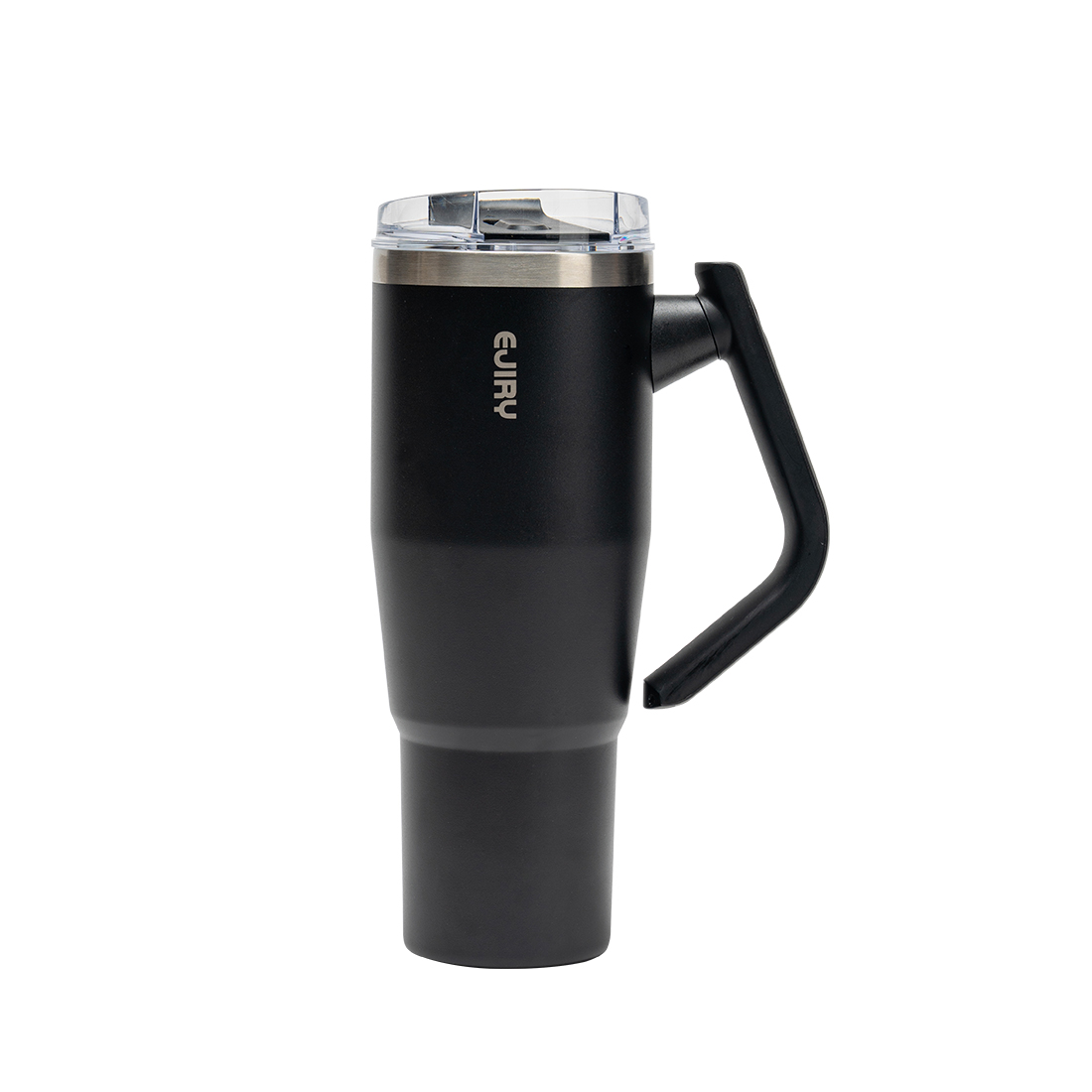 에지리 블레이저 텀블러 회전핸들 손잡이 빨대 대용량 스텐 보온보냉텀블러 1200ml, 블랙 - 상품 이미지