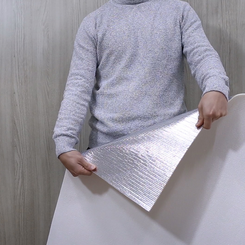 집코리아 단열시트지 패브릭 인테리어 거실 현관문 폼블럭 벽지 1000x2500mm, 그레이
