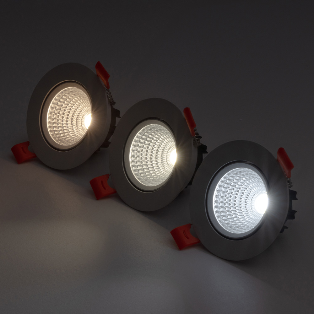 LED COB 타공 75mm(3인치) 다운라이트 8W 델핀 화이트 주광색 6000K 플리커프리 - 상세 이미지 2