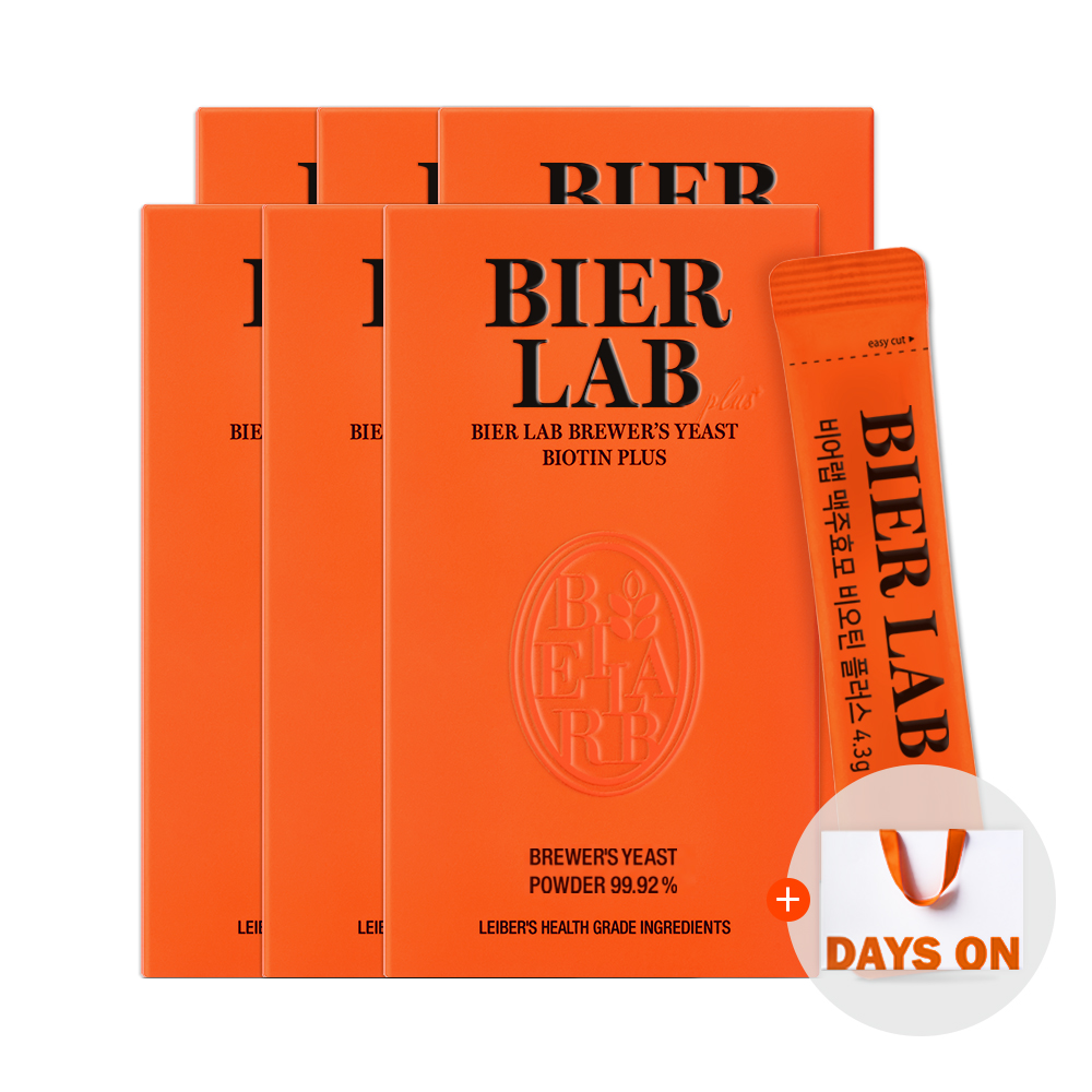 [쇼핑백 제공] 비어랩 독일 맥주효모 비오틴 플러스 6박스