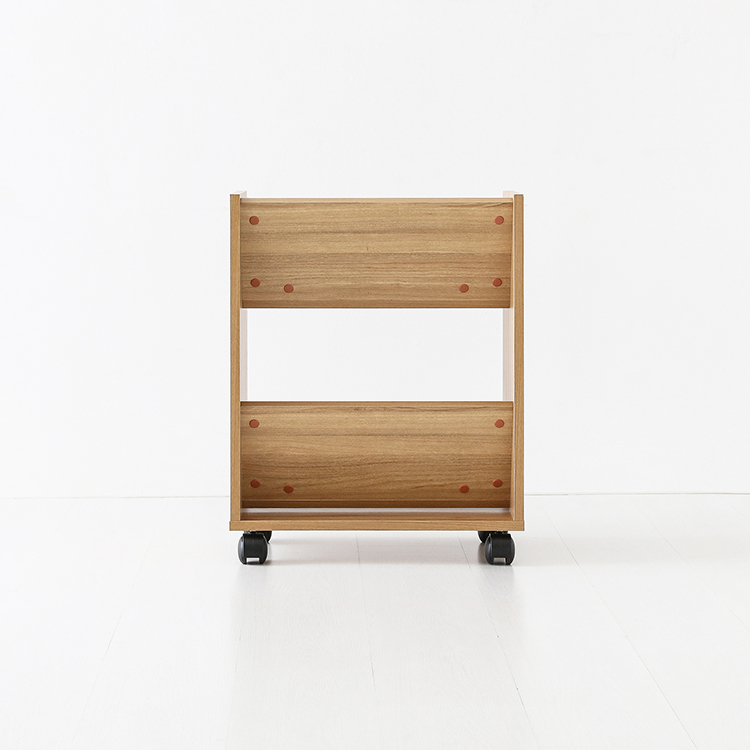 숄리드 낮은책꽂이 트롤리 2단 BSM6552 524x302x657mm, 2단, 캄포어베니어 0675.2255