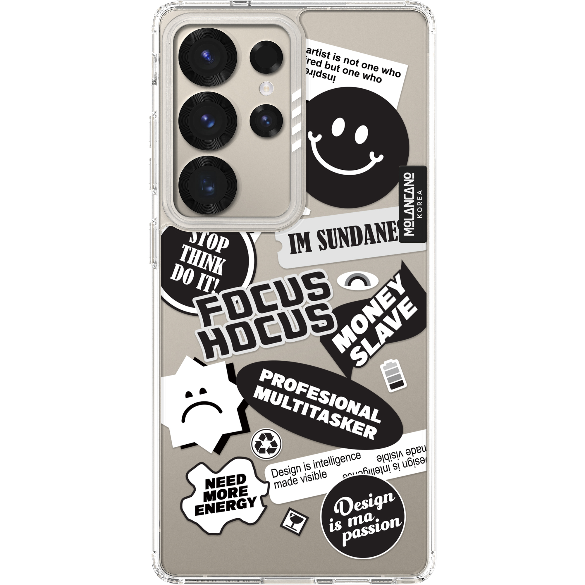 갤럭시 S25 울트라 크리스탈 디자인 투명 범퍼 케이스 스마일스티커 - 상세 이미지 5