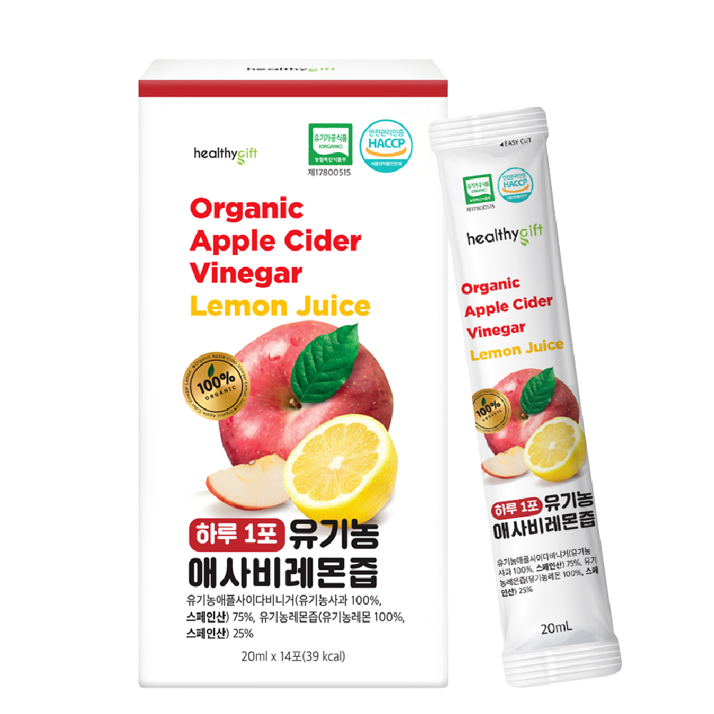 하루 1포 유기농 애사비 레몬즙 14포 - 메인 이미지