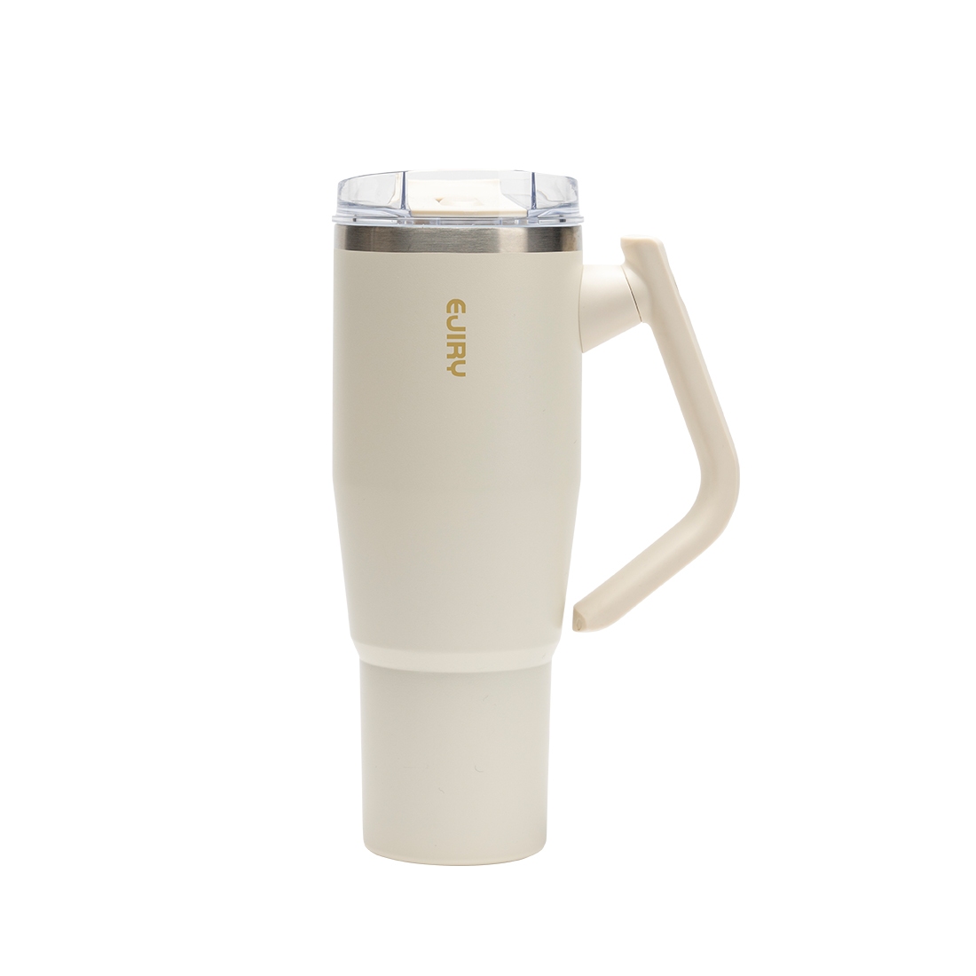 에지리 블레이저 텀블러 회전핸들 손잡이 빨대 대용량 스텐 보온보냉텀블러 1200ml, 아이보리 - 상품 이미지