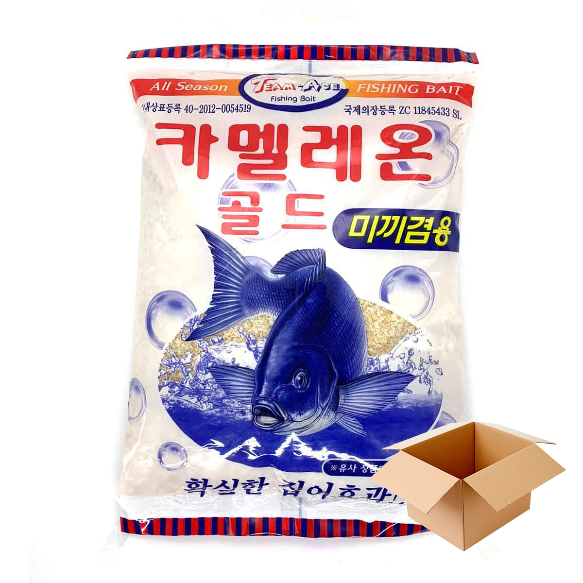 팀에이스 카멜레온 골드 빵가루 1박스 12개입 미끼겸용 벵에돔빵가루 밑밥 집어제 파우더 - 메인 이미지