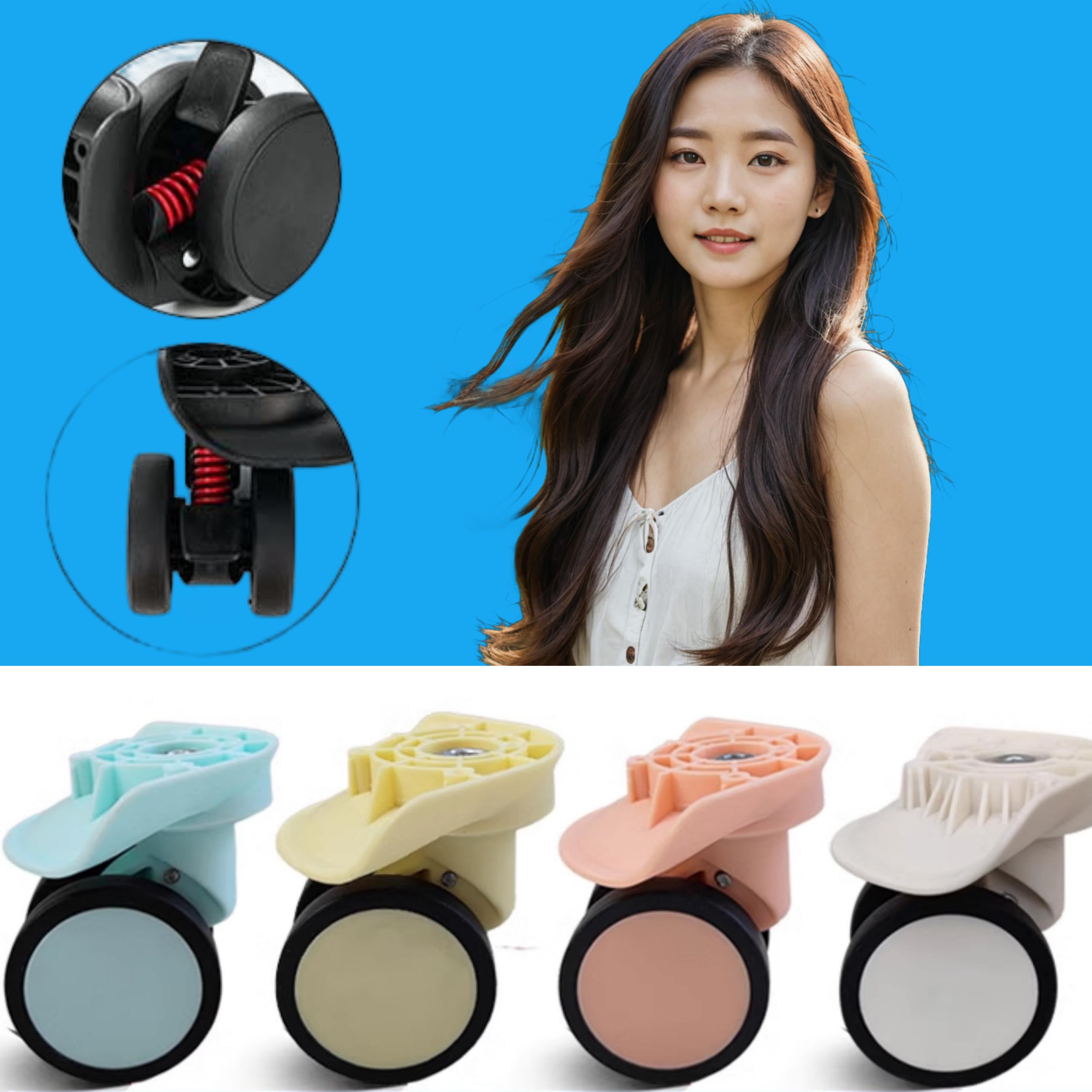 캐리어 바퀴 교체 수리 부품 여행가방 AS 샘소나이트 아메리칸투어리스터 호환 - 메인 이미지