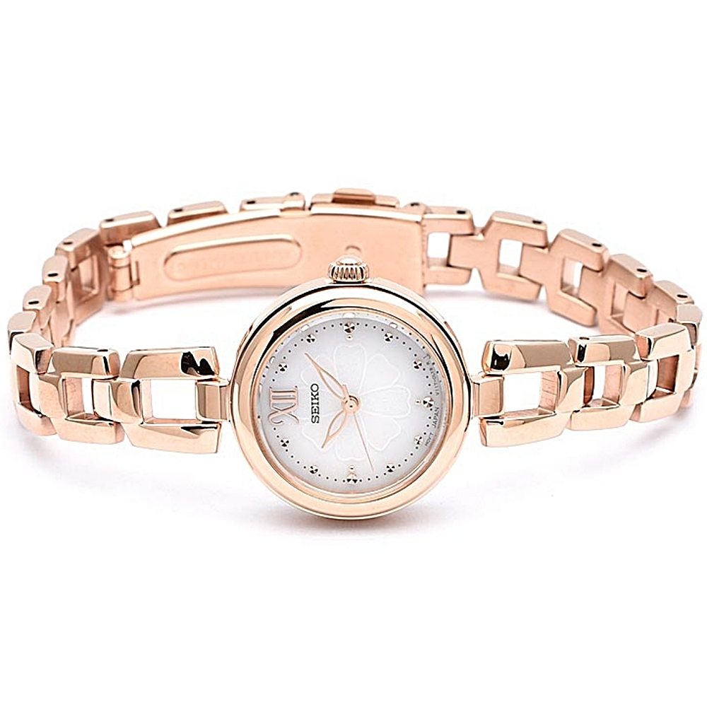 세이코 SEIKO 셀렉션 솔라 로즈골드 금장 SWFA196 여자 손목 캐주얼 드레스 시계 - 상세 이미지 4