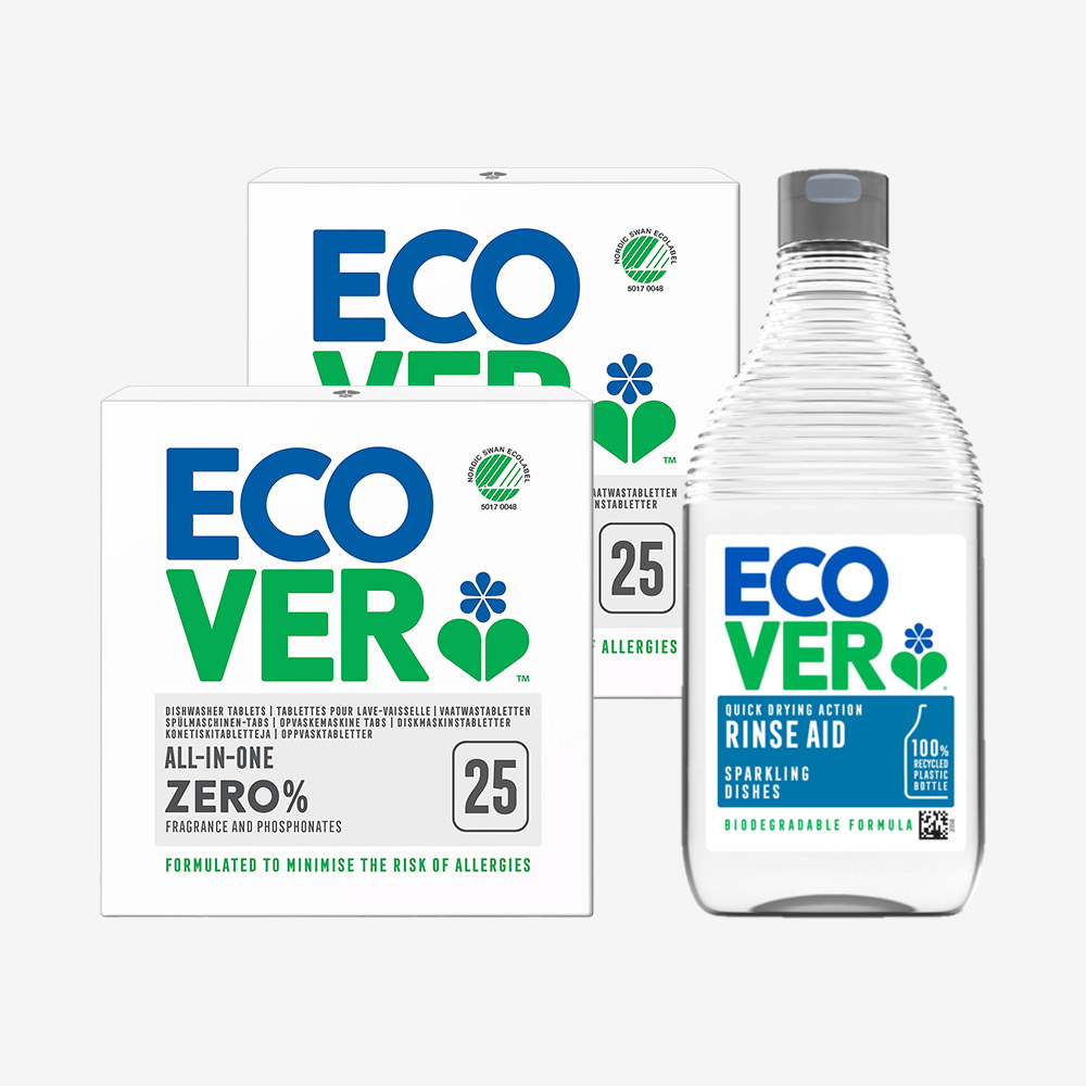 에코버 제로 올인원 식기세척기세제 무향 25개입, 2개+린스 450ml, 1개