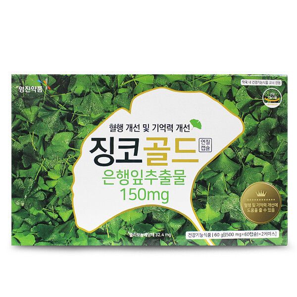 영진약품 징코골드 120캅셀 은행잎추출물 : 문솔아울렛