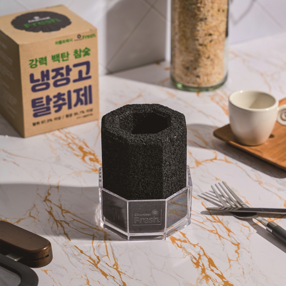 차콜프레시 국내산 백탄 참숯 냉장고 탈취제 공기정화 냄새제거 새집증후군 400g, 2개 - 상품 이미지