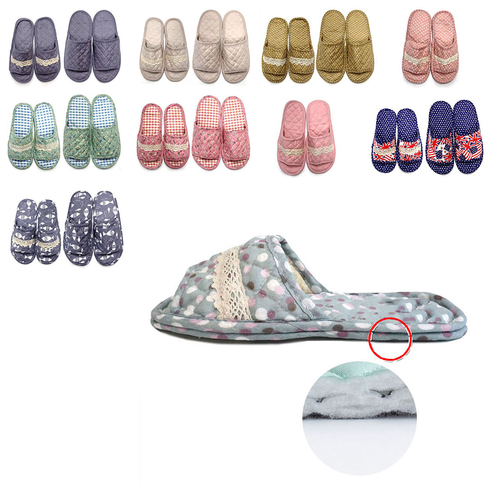 남녀 퀼트 실내화 푹신한 2중 쿠션 더블 패드 거실화