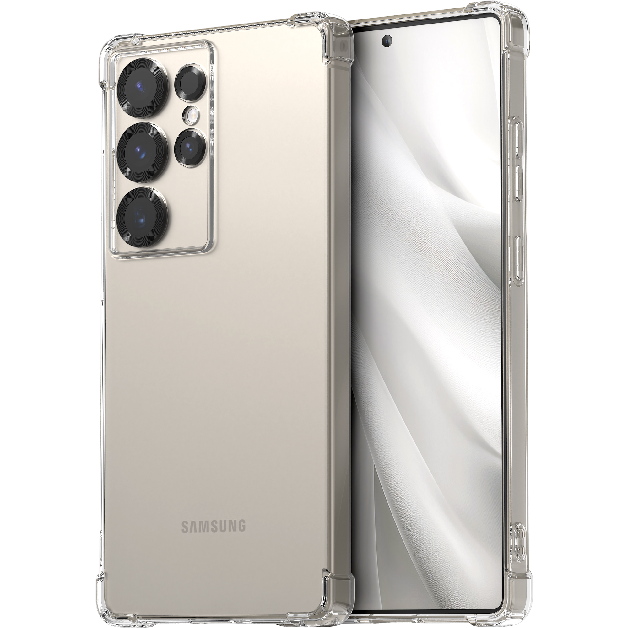 모란카노 카이트 에어쿠션 젤리 1+1 범퍼 케이스 투명, 갤럭시S25울트라