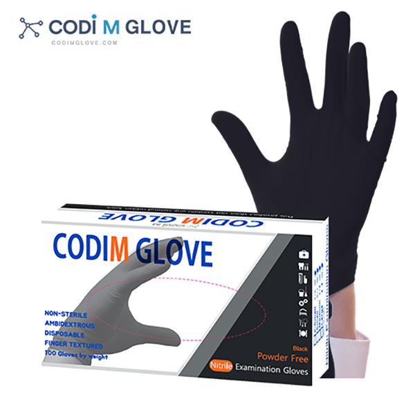 코디엠 클린앤터치 니트릴장갑 블랙 100매