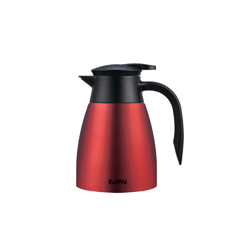 에지리 멀티팟 보온보냉 주전자 1000ml, 와인레드 - 메인 이미지