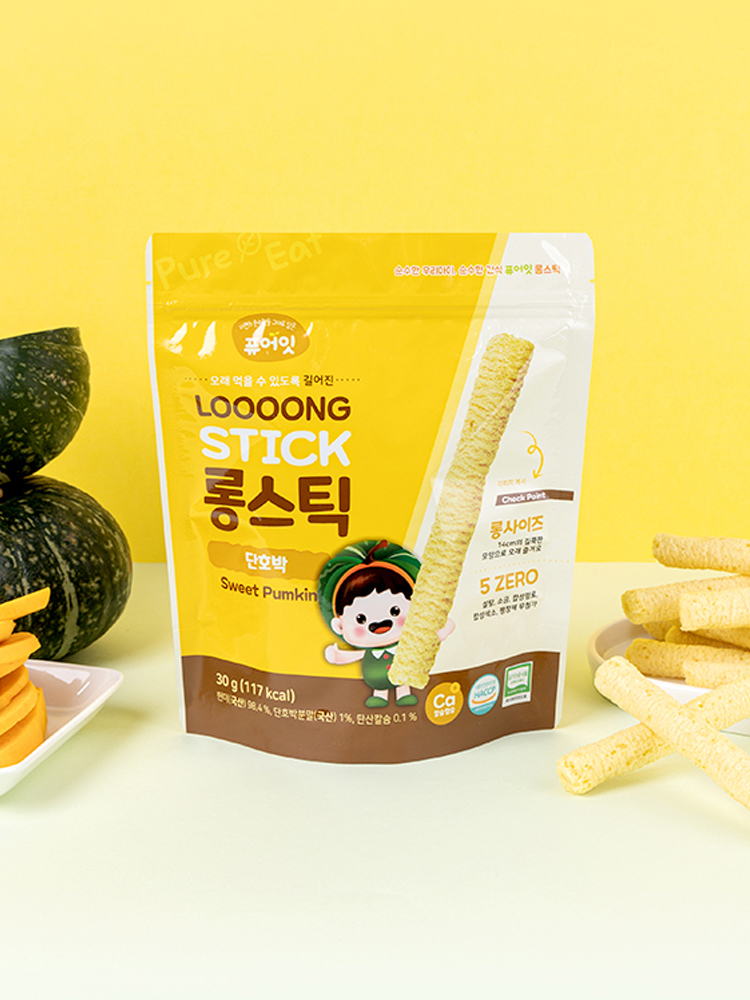 퓨어잇 유기농 롱스틱 3봉+과일링 3봉 아이과자 - 상세 이미지 4