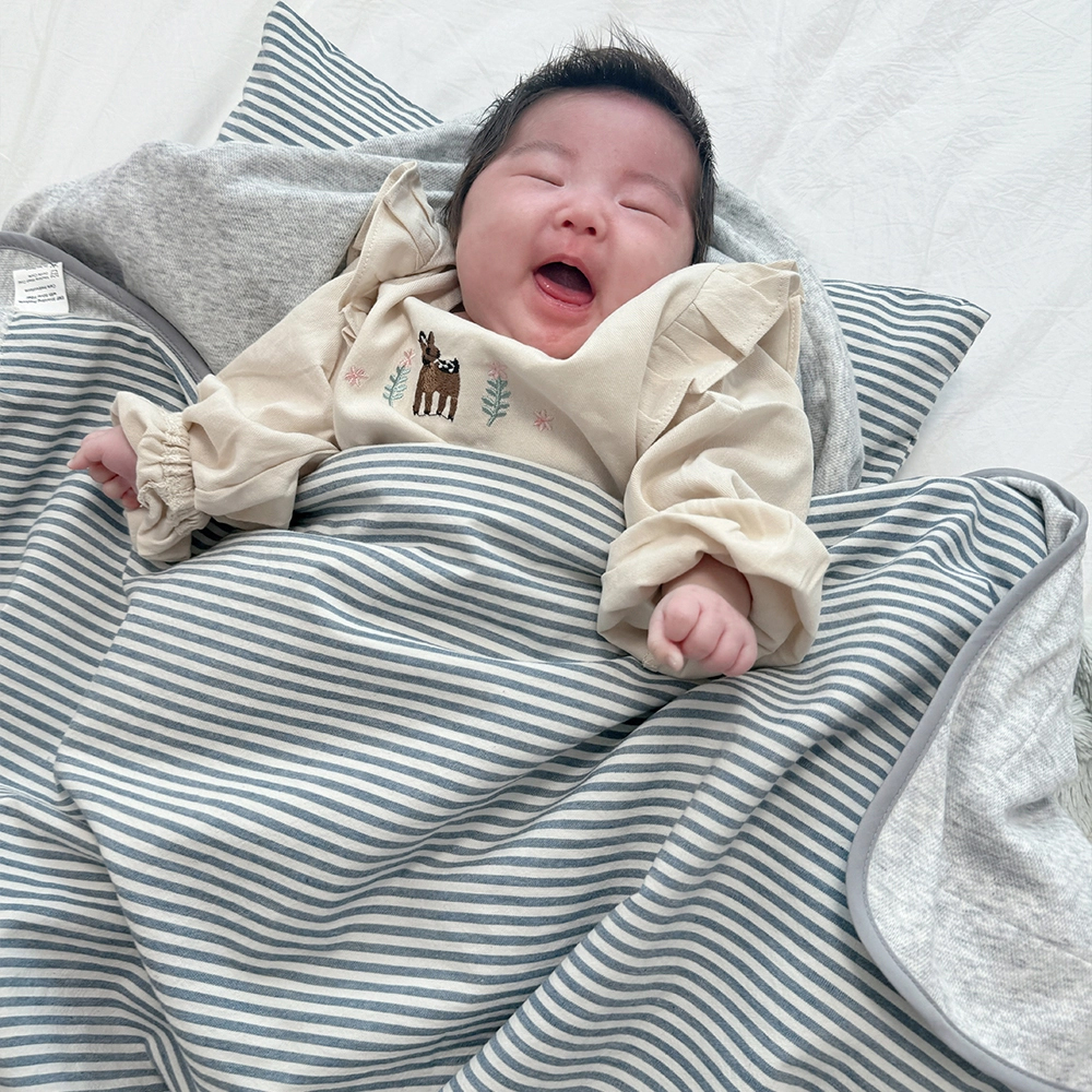 전자파차단 아기 블랭킷 단품 낮잠이불 임신 출산 선물 에너스텝 스트라이프