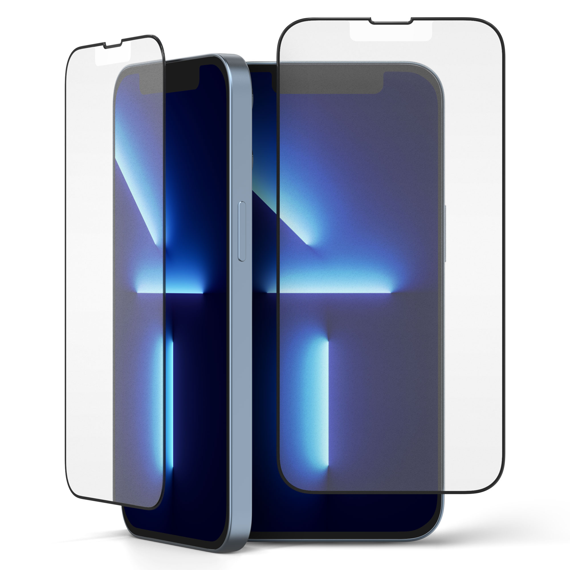 강화유리 풀커버 액정보호 필름 무광 지문방지 아이폰13 미니, 2매입