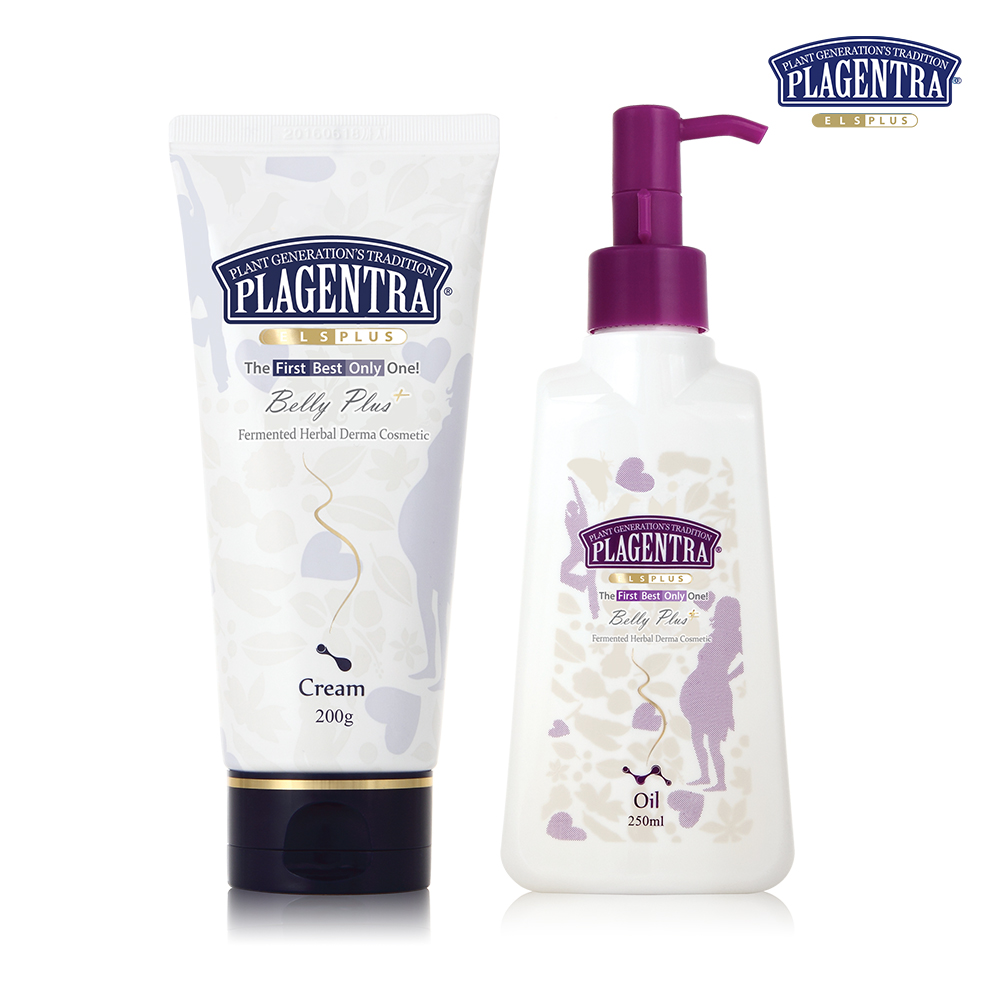 프라젠트라 벨리 크림 Plus 200g + 오일 250ml (저자극 무향 임산부 튼살크림)