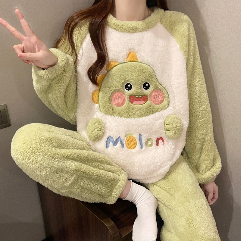러블리 레빗 여성 겨울잠옷 상하의 세트 따뜻한 파자마 토끼잠옷 이미지 7