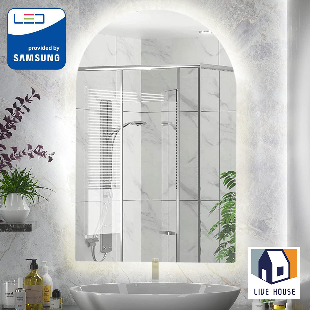 LED 거울 조명 욕실 간접 조명 화장대 거울 아치형 터치식