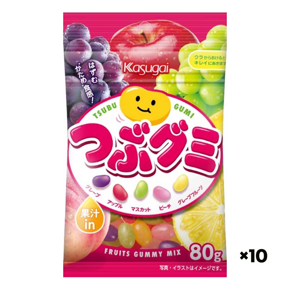 카스가이 쯔부구미 80g 10개세트 일본 젤리 구미