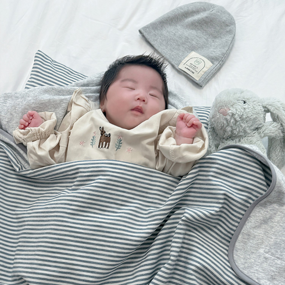 전자파차단 아기 블랭킷 단품 낮잠이불 임신 출산 선물 에너스텝 스트라이프